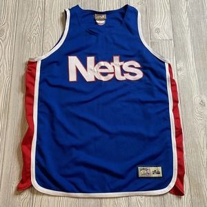 Majestic Hardwood Classics New Jersey Nets Jersey Mens XL Made in USA Stitched